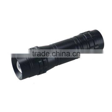 Aluminium Alloy Flashlight With adustable convex lens flashlamp