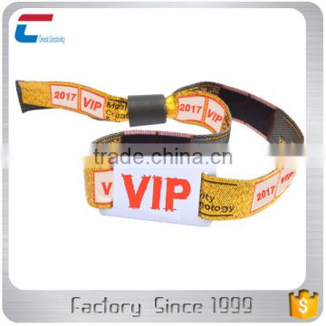 2017 HF 13.56mhz fabric woven event rfid wristbands for events