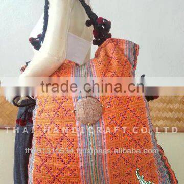 Embroidered HMONG Hill Tribe Tote Handmade Big Bag