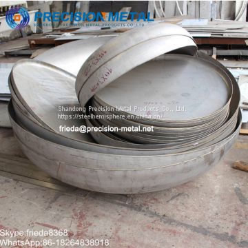 ASME Standard SS316L material pipe end cap customized dished head
