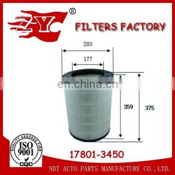 truck air filter used for HINO-TRUCK OEM NO.17801-3450