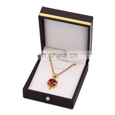 Fadeli custom brown color jewelry box luxury pendant box