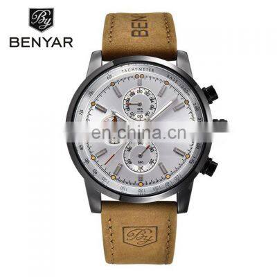 BENYAR 5102 Functional quartz wrist watches for men date chronograph analog dropshipping designer men waterproof watches