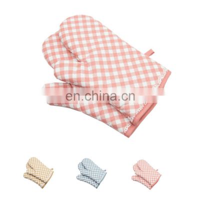 Factory Wholesale Microwave Barbeque Kitchen Insulation BBQ Heat Resistant Cotton Grill Oven Mitts Gloves