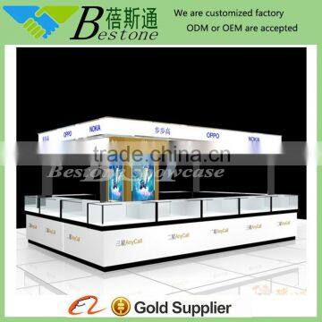 wholesale wooden glass store mobile phone display showcase for cell phone shop