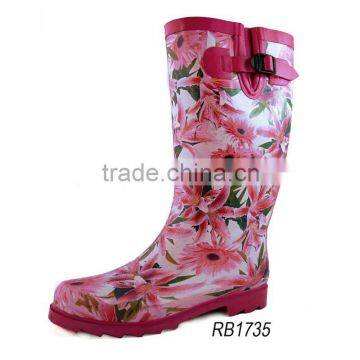 Ladies' fashion rain boots / rubber boots