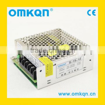 S-15-12 CE approved 15w din rail switch power supply