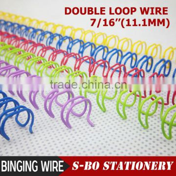 Double loop wire for book binding