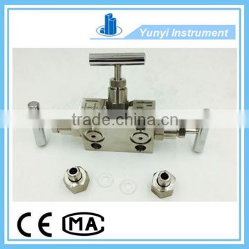 Low price 3 way manifold valve for pressure gauge