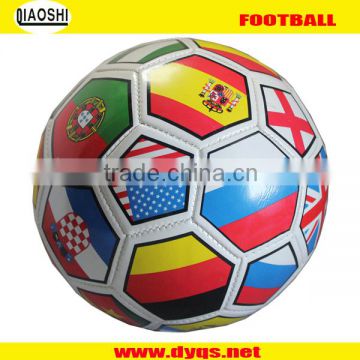 2016 New products Various country flags PVC Machine-sewing soccer football for sales