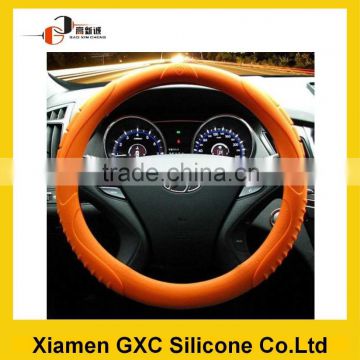 Orange design silicone car steering wheel cover