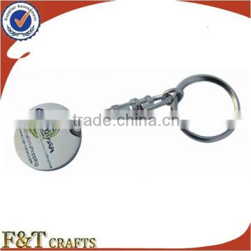 Great quality promotion custom trolley coin key chain