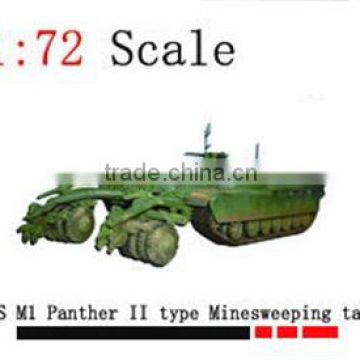 1/72 scale plastic Assembly diy US M1 Panther II Type Minesweeping main battle tank model