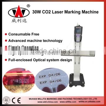 online flying CO2 laser coding machine for non-metal