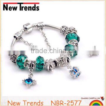 Fashion nice quality wholesale glass beads bracelet charm bracelet