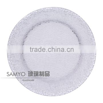 SAMYO glass under plates glass pie plates elegant charger plate
