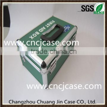 China factory price carrying green convenient carry aluminum first aid box