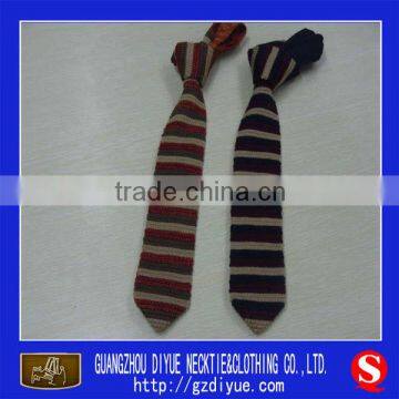 Fashion striped skinny knitted custom skinny ties 2013
