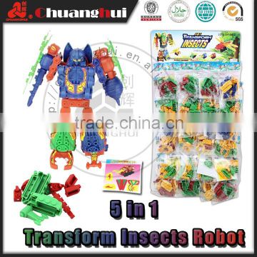 Transform Insects Robot Block Toy (can add candy)