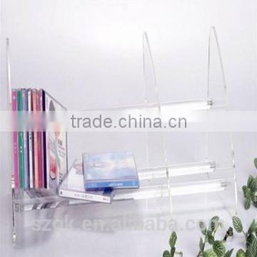 high quality acrylic tabletop CD dvd display rack manufacturer in china