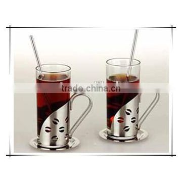 6pcs irish cup set with stainless steel handle