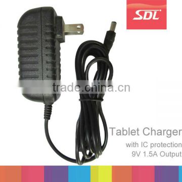 SDL IC 9V 1.5A/5V 2A US wall charger with cable, 12V 1A Home charger adapter,Travel charger for phone OEM