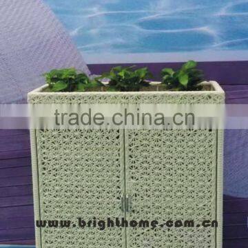 Outdoor Rattan Corner Shoe Cabinet Case