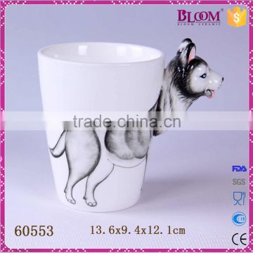 Novelty gift handmade animal shape ceramic cup