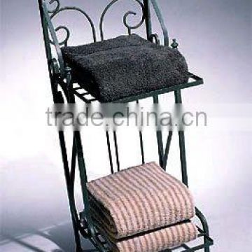 wrought iron bathroom towel racks