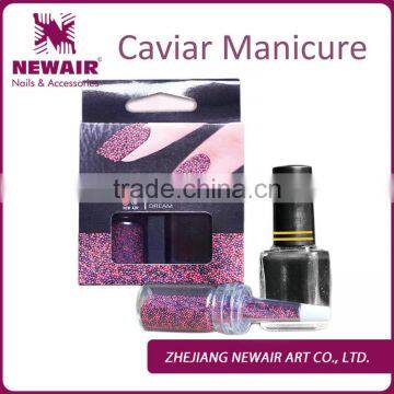Hot selling shinning 26 color nail art caviar kit set
