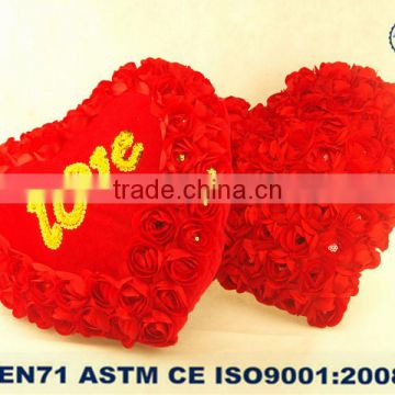 Red heart wedding decoration gift soft plush heart toy