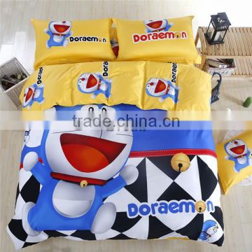 Latest 100% cotton Doraemon Bedding set Good quality bedding set with wholesale price Cartoon queen bedding set for kids