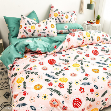 Autumn and winter thickened cotton sanded 4pcs bedding set