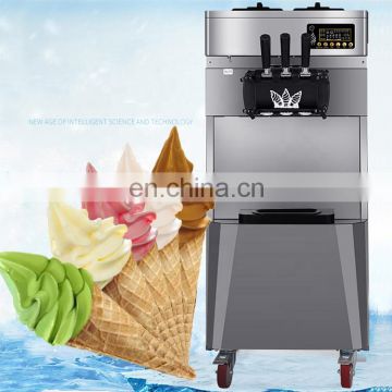 110V/220V 3 Flavor Commercial Yogurt Soft Serve Cones Ice Cream Maker Machine for sale