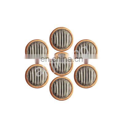 pleated spin pack screen coated copper frame