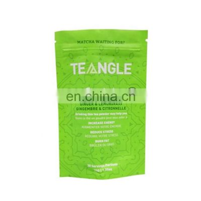 Food grade packaging gravure printing surface handling laminated stand up zipper bag for Tea Coffee Powder