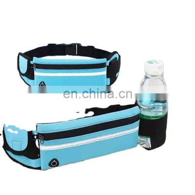2022 outdoor travel  Sport Money Belt Fanny Pack Running Belt Waist Bag with Water Bottle Holder