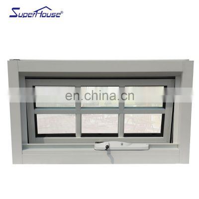 Customized Double Glazed UPVC/PVC Windows Cheap Awning impact Glass Window with Crank Lock