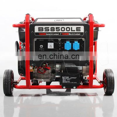 BISON CHINA 7500 watt Generator Harga Air Cooled 50hz Single Phase Gasoline Generators 7.5kw