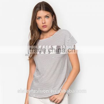 blank design t shirt 2016 fashion short sleeve shirt for lady t shirt wholesale china TS120