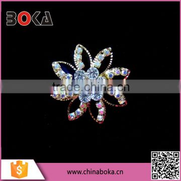 Charming Gold Plated Prom Wedding crystal and rhinestone Brooch Pin Bouquet Flower Jewelry For Women                        
                                                Quality Choice