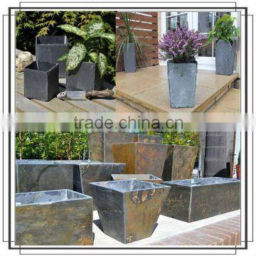 Natural Slate Stone for Rustic Flowerpot