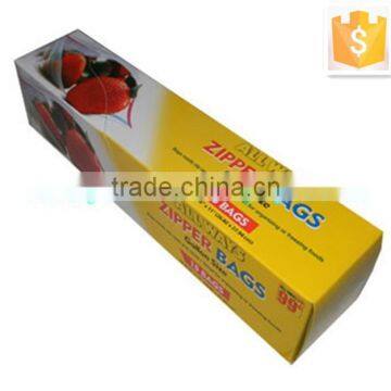 Food paper packaging box for zipper bag