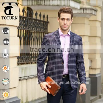 2016 new product Hot Sale Lightweight buy direct from china factory striped check tartan plaid polyester yarn turkish mens suits