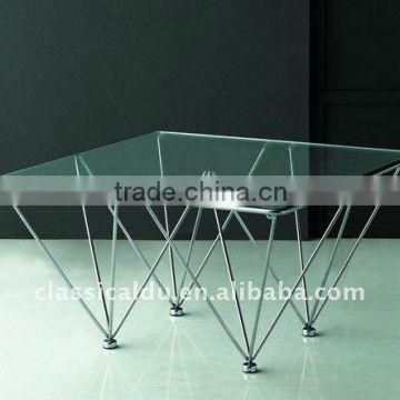square glass coffee table CT-016B