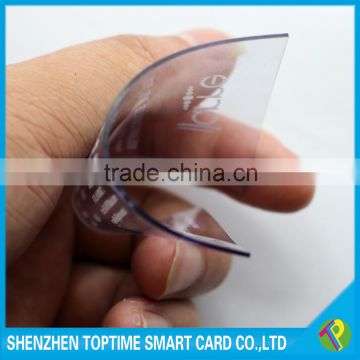 CR80 printing transparent inkjet pvc card, transparent business card                        
                                                Quality Choice