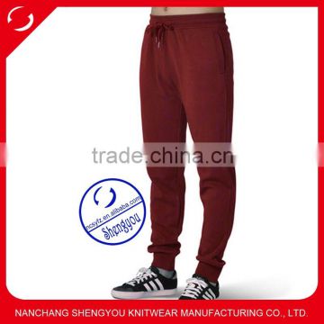 2015 men polyester/cotton jogger pants wholesale rib pants
