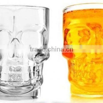 beer glass cup glass beer cup skull beer mug