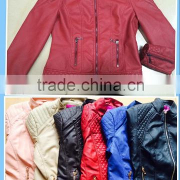 2015 women cool and stylish leather jacket in stock