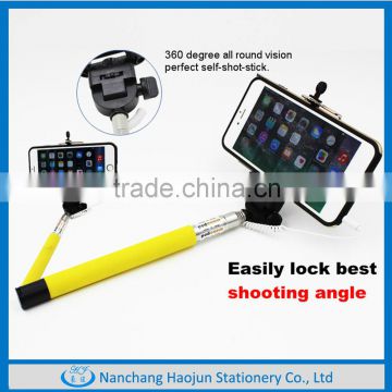 2015 Selfie stick Upgraded Wired Monopod For Moblie And Camera